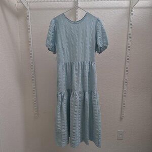 Light Blue puff sleeve dress